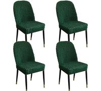 Fundas elásticas para sillas de comedor, cubierta trasera curvada extraíble para una fácil instalación, perfectas para sillas decorativas