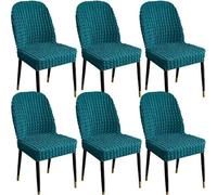 Fundas elásticas para sillas de comedor, cubierta trasera curvada extraíble para una fácil instalación, perfectas para sillas decorativas