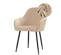 Fundas Elásticas para Sillas de Comedor Fundas de Terciopelo con Respaldo Curvo y Reposabrazos Funda para Sillón Giratorio de Tocador Extraíble y Lavable para Comedor Boda Fiesta Hotel