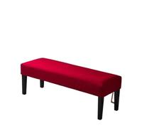 Fundas elásticas para taburetes de piano, fundas elásticas de color sólido para banco, sala de estar y comedor, juego de 3 piezas, color rojo