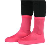 Fundas elásticas para zapatos, botines de seda a prueba de arena, antideslizantes, cobertura completa para playa, senderismo, paseos por el desierto, tallas S, M, L (rosa rojo, S (talla 18-27))