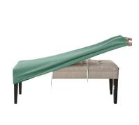 Fundas elásticas rectangulares para sillas, paquete de 4 fundas elásticas verdes para banco de piano y sillas de comedor, decoración del hogar, ajuste universal, fácil de limpiar
