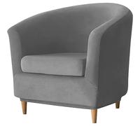 Fundas elásticas universales para sillas de club, extraíbles y lavables, color gris oscuro (juego de 2), perfectas para fiestas de cóctel y decoración del hogar
