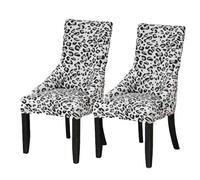 Fundas Estampadas para Sillas de Comedor con Respaldo Alado Fundas Lavables para Sillas de Cocina Tapizadas con Brazos para Comedor Banquetes Y Decoración del Hogar (A01 2)