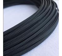 Fundas Extensibles for Cables de Pet de 10 m - Protector de Cables de Piel de Serpiente Trenzado Flat y Ajustado, ignífugo(Black,16mm)