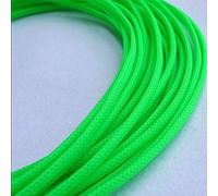 Fundas Extensibles for Cables de Pet de 10 m - Protector de Cables de Piel de Serpiente Trenzado Flat y Ajustado, ignífugo(UV Green,6mm)