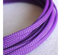 Fundas Extensibles for Cables de Pet de 10 m - Protector de Cables de Piel de Serpiente Trenzado Flat y Ajustado, ignífugo(Purple,4mm)