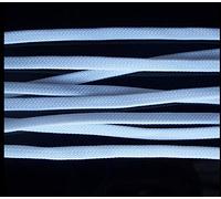 Fundas Extensibles for Cables de Pet de 10 m - Protector de Piel de Serpiente de Alambre Trenzado Plano y Ajustado for Cables, ignífugo(White,16mm)