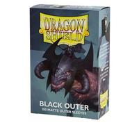 Fundas exteriores Dragon Shield - Negro mate 100 CT - Fundas para tarjetas - Suave y resistente - Compatible con Pokémon, Magic The Gathering Cards y Digimon MTG TCG OCG y tarjetas de hockey