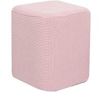 Fundas extraíbles, funda cuadrada elástica suave para puf, funda protectora para muebles resistente a los arañazos, funda a prueba de polvo para reposapiés con almacenamiento, color rosa, 2 piezas pe