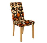 Fundas florales para sillas de comedor, protectores de asiento elásticos y lavables de elastano, divertidas fundas decorativas para decoración del hogar de temporada, 1 unidad