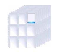 Fundas for álbumes de cartas coleccionables un solo lado con 9 bolsillos, protectores plástico transparente for juegos, 10 páginas para Tarjetas Deportivas