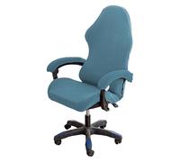 Fundas for Asientos de sillas de Oficina, Fundas elásticas for sillas de Juego, con 1 par de Fundas for reposabrazos, Silla de Oficina reclinable Estilo Carrera(Lake Blue)
