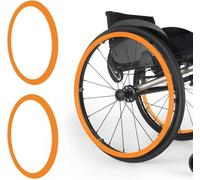 Fundas for llantas de empuje for silla de ruedas, empuñaduras antideslizantes, 1 par de fundas de mano de silicona, cubierta protectora for empuje manual, accesorios for empuñaduras de rueda trasera (