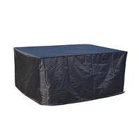 Fundas for muebles de Patio impermeables, funda for juego de muebles de Patio, funda for sofá seccional for exteriores, funda for juego de mesa y silla de Patio para Muebles(Black,126X126X74cm)