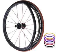 Fundas for ruedas de empuje for silla de ruedas, fundas for llantas de empuje for silla de ruedas, 1 par de fundas for silla de ruedas deportivas con rueda trasera de 24 pulgadas, funda de silicona fo