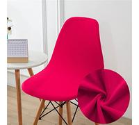 Fundas for Sillas con Respaldo 6 4 2 Piezas Elásticas, Terciopelo Grueso, Color Sólido, Lavable, Funda for Silla Escandinava for Hotel, Banquete, Cocina, Decoración De Fiesta(Rosa Rossa,1 Pezzi)