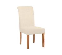 Fundas for sillas de Comedor, de Cobertura Total, Lavables, de poliéster y Elastano, Antimanchas y Desmontables, aptas for Cocina, Banquetes y hoteles.(Rice White,1pc)