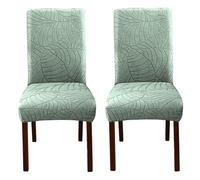 Fundas for sillas de Comedor, elásticas, Lavables y Desmontables, for el hogar, restaurantes y Banquetes.(Green,2pc)