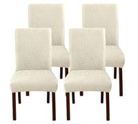Fundas for sillas de Comedor, elásticas, Lavables y Desmontables, for el hogar, restaurantes y Banquetes.(Beige,4pc)
