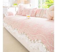 Fundas for sofá Summer Ice,Funda Antideslizante for Asiento de sofá,Funda Lavable sofá,Muebles de sofá(Rosa,90 * 320cm)