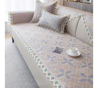 Fundas for Sofa Tejido de Ratán, Fundas Sofas 3/2 Plazas con Partículas Antideslizantes,Forma de L Protector,Nuevo De Sofa(Style C,70x240cm)