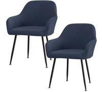Fundas Giratorias con Reposabrazos Silla de Mostrador Cocina Comedor y Tocador Funda Elásticas for Sillas de Comedor con Respaldo Curvo Protector de Asiento Jacquard Alado(Marina de guerra,2pcs)