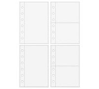 Fundas hojas | 10 piezas A7 6 anillos sobres claras tarjetas foto | Carpeta anillada | Láminas PP transparentes para pegatinas entradas recibos carnets trabajos colegio oficina empleo