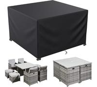 Fundas impermeables de alta calidad para muebles de patio, tela Oxford 420D duradera, resistente al desgarro, mesa rectangular/cuadrada y juego de sofá de ratán, protección de 130 x 170 x 80 cm