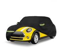 Fundas Impermeables de Coche para Mini Cooper/Cooper S 210T 2002-2021 (Negro) 210T, Personalizadas, 6 Capas, Resistente, Impermeable, protección para Todo Tipo de Clima para Exteriores