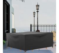 Fundas impermeables de piel de jardín de 234 x 220 x 70 cm, tela Oxford 420D protectora para patio, cubo, resistente al viento, juego de fundas de piel para exteriores