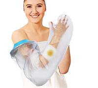 Fundas impermeables de pierna para regadera, protector de brazo para niños, protector de brazo para el baño, reutilizable, bolsa seca, Brazo adulto (largo).