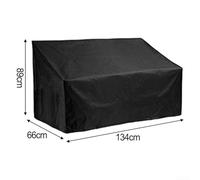Fundas impermeables para bancos de jardín, resistentes al viento y al desgarro, tela Oxford 210D con forro de poliuretano, protección para todo tipo de clima para muebles de exterior (134 x 66 x 89 cm