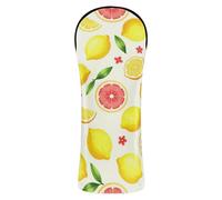 Fundas impermeables para cabeza de palo de golf con diseño de pomelo y limón amarillo con etiquetas intercambiables para conductor y accesorios de golf Fairway Woods
