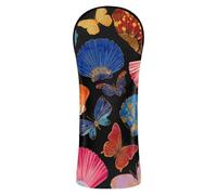 Fundas impermeables para cabezas de golf con diseño de mariposas y corona de Shell con etiquetas intercambiables para conductor, maderas e híbridos