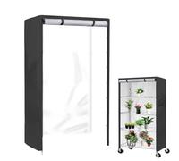 Fundas impermeables para estanterías de alambre para exteriores, almacenamiento con cremallera para garaje, patio y uso en interiores, protección duradera para estanterías y estantes, resistente a la
