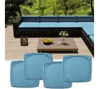 Fundas impermeables para exteriores, 4 piezas, fundas de asiento extraíbles para sofá de patio, para interiores y exteriores, 33 x 65 x 10 cm