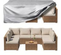 Fundas impermeables personalizadas para mesa y silla de patio, resistentes 420D, fundas de piel para exteriores, se adaptan a 84 x 28 x 36 pulgadas, protección plateada duradera para muebles