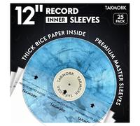 Fundas interiores de vinilo: 30,5 cm, fundas protectoras transparentes para almacenamiento de vinilos, 25 unidades
