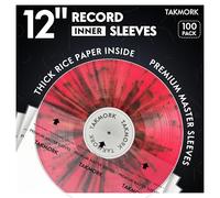 Fundas interiores de vinilo: 30,5 cm, fundas protectoras transparentes para almacenamiento de vinilos, 100 unidades