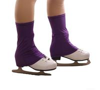 Fundas lavables a máquina para zapatos de patinaje hechas de mezcla de poliéster y elastano para ensayo de pista de hielo y uso en escenario (morado)