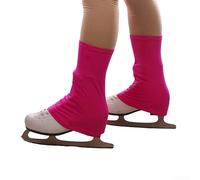 Fundas lavables a máquina para zapatos de patinaje hechas de mezcla de poliéster y elastano para ensayo de pista de hielo y uso en escenario (magenta)