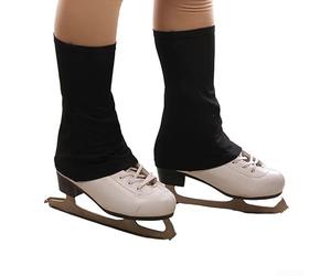 Fundas ligeras y plegables para botas de patinaje para pistas de hielo, ensayos y actuaciones con lavado a máquina en frío (negro)