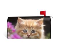 Fundas magnéticas para buzón de correo, diseño de gato, tamaño estándar de 25.5 x 21 pulgadas, envolturas de buzón de temporada, impermeables, para decoración de jardín y exteriores