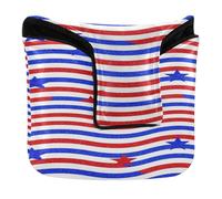 Fundas magnéticas para palos de golf, accesorios de golf para la mayoría de marcas de piel sintética, patriótico, rojo, blanco, azul, bandera ondulada, patrón sin costuras, estrellas y rayas de