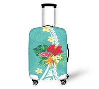 Fundas Maletas de Viaje Flor De Hoja Verde Funda Maleta Anti-Polvo Raspones Protectora Elástico Poliéster Lavable y Reutilizable para 18-32 Pulgadas Fundas para Maletas (L)