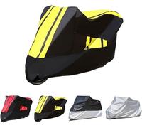 Fundas Motos para Kawasaki ER6N ER6F ER-6N ER-6F ER 6N 6F, Tela Oxford Exterior Funda Protectora Cubierta de Motocicleta Resistente a Desgarros Todo Clima,A-Black-Yellow