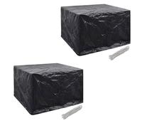 Fundas muebles de jardín 2 uds 4 pers 8 ojales ratán 113x113cm