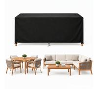 Fundas Muebles Jardin Impermeable 200x170x70cm Funda Mesa Exterior | Negro, 420D Oxford Funda Sofá Exterior, Anti Viento, Anti UV para Grupos De Asientos, Muebles De Terraza,Mesas De jardín