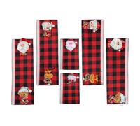 Fundas Navideñas Para Tiradores De Puerta Protector de pomos con peluche | Protector Tirador Puerta Frigorífico Armario lavavajillas microondas horno casa cocina Tipo F-juego de piezas